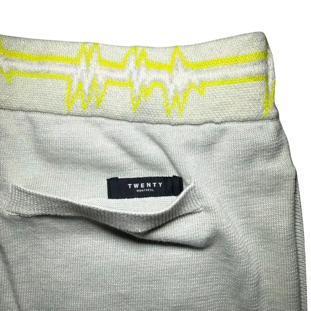 TWENTY Montreal Grey Knit Shorts NWT Heartbeat Trim Size L